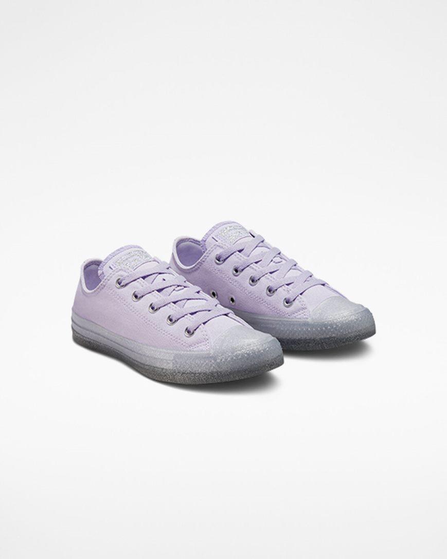 Tenis Converse Chuck Taylor All Star Glitter Cano Baixo Menino Roxo Roxo | PT K08154P